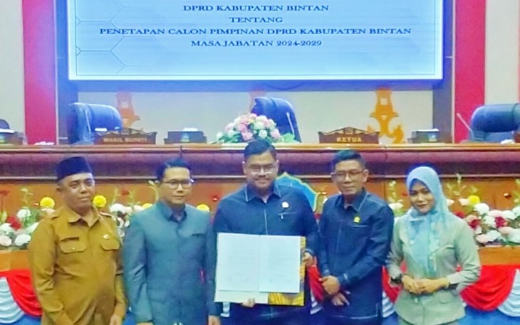 Rapat Paripurna Pengumuman Penetapan Calon Pimpinan Definitif DPRD Kabupaten Bintan Masa Jabatan 2024-2029