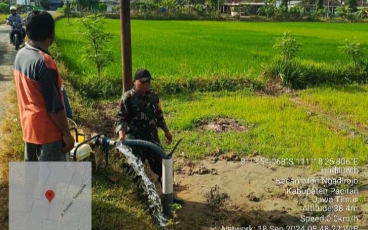 Pendampingan pompanisasi persawahan petani desa binaan 