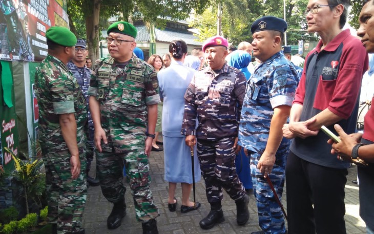 Danlanud Soewondo Tampak Menghadiri Kegiatan HUT TNI ke-79 di Rumkit Medan.