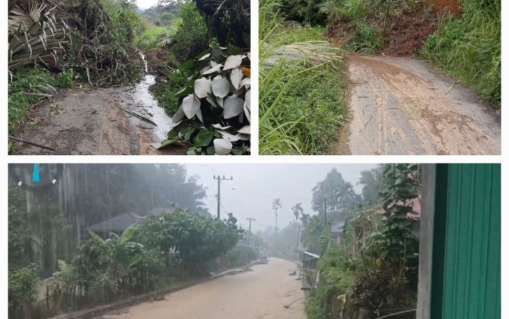 Tanah Longsor Hambat Beberapa Ruas Jalan Kabupaten di Kecamatan Duo Koto 