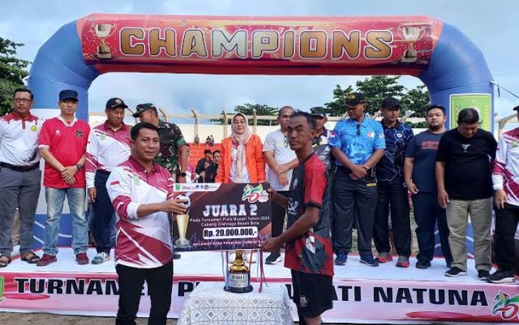 Ketua DPRD Natuna Hadir di Final Open Turnamen Piala Cup Bupati Natuna 2024