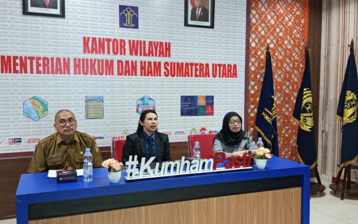 Kanwil Kemenkumham Sumut Gelar Rapat Evaluasi dan Pelaporan Aksi HAM di Wilayah.