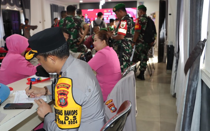 Polrestabes Medan Gandeng PMI Gelar Donor Darah.