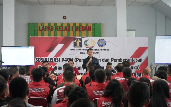Lapas Kelas I Medan Galar Sosialisasi Penyalahan Narkoba.