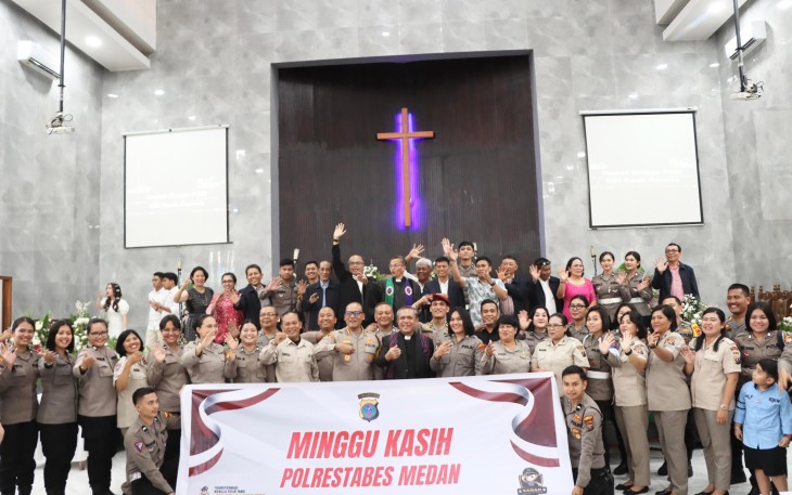 Kapolrestabes Medan Hadiri Gelar Kegiatan Minggu Kasih