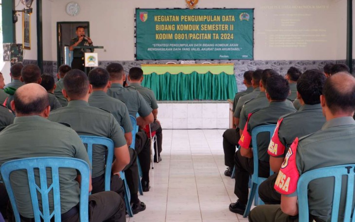 Pengumpulan data bidang Komduk Kodim 0801/Pacitan 