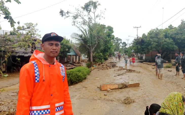 Kondisi pasca banjir bandang di Kab Tapanuli Selatan Provinsi Sumut, Sabtu (23/11)
