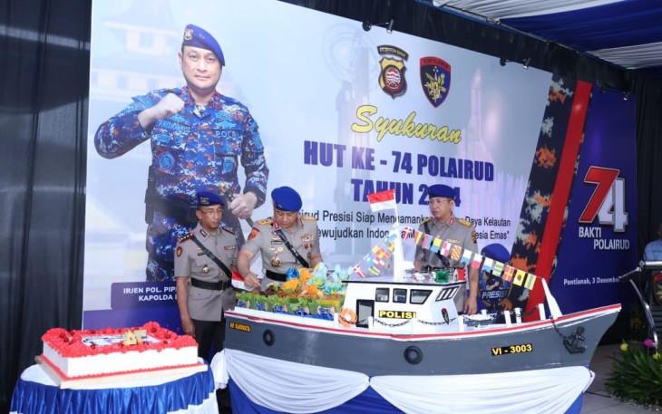 HUT Ke-74 Polairud di Polda Kalbar, Selasa (3/12)