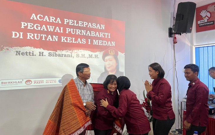 Rutan Kelas I Medan Gelar Kegiatan Pelepasan  Pegawai Purna Bakti.