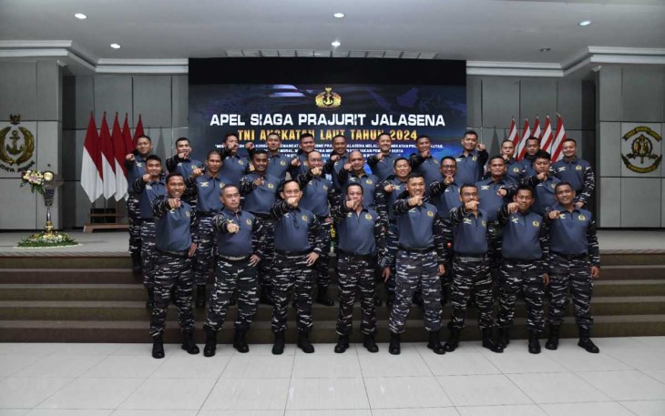Apel Prajurit Jalasena TNI AL di Surabaya 