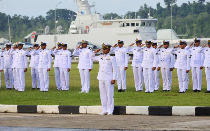 Upacara peringatan Hari Bela Negara di Koarmada III Sorong, Kamis (19/12)