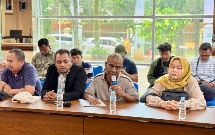Achmadi saat menyampaikan pemaparan di BPN Kota Depok, Rabu (18/12)