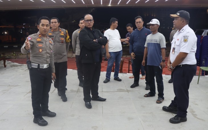 Kapolrestabes Medan Cek Pospam Nataru 2025 di Stasiun KA