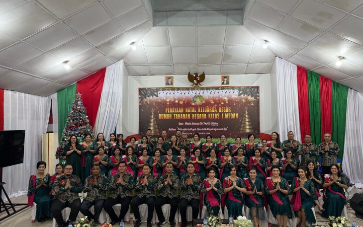 Perayaan Natal di Rutan Kelas I Medan