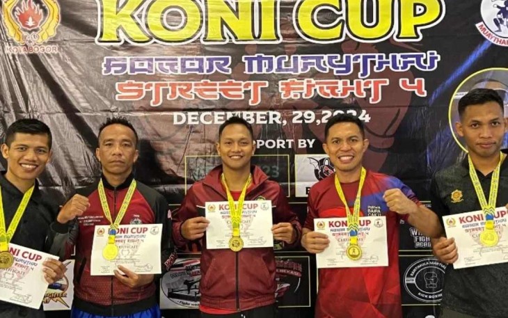 Atlet muaythai street fight Divisi 1 Kostrad 