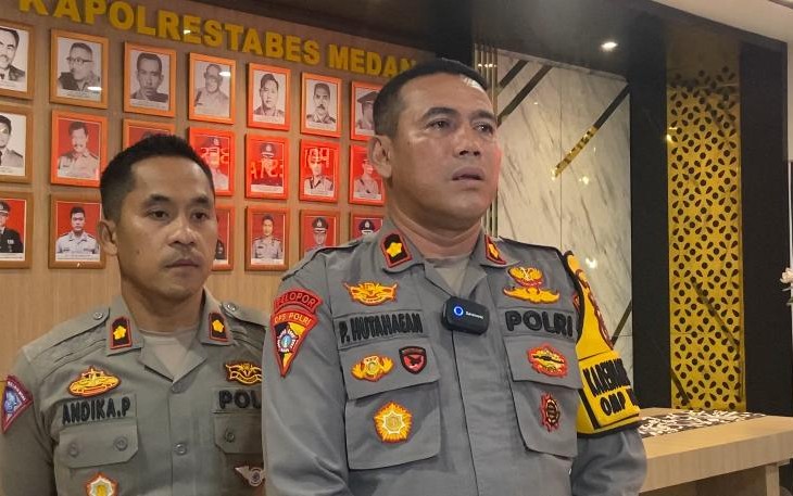 Kompol Pardamean Hutahaean Sampaikan Titik Penyekatan Jalan Jelang Malam Pergantian Tahun di Medan.