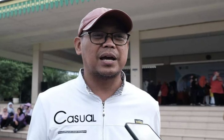 Wakil Wali Kota Depok Imam Budi Hartono saat memberikan keterangan 