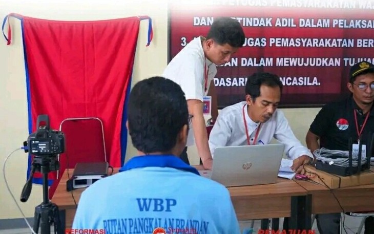 Pelaksanaan Perekaman e-KTP di Rutan Pangkalan Brandan