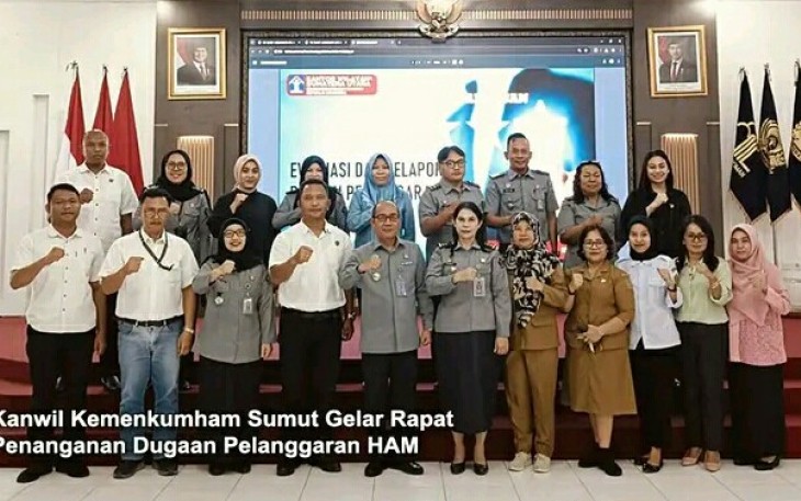 Kanwil Kemenkumham Sumut Gelar Rapat Pemantaua Tindak Lanjuti Laporan Masyarakat.