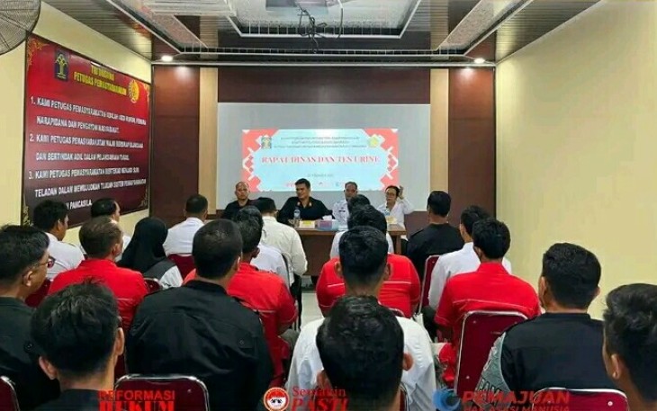 Rutan Pangkalan Brandan Gelar Rapat.