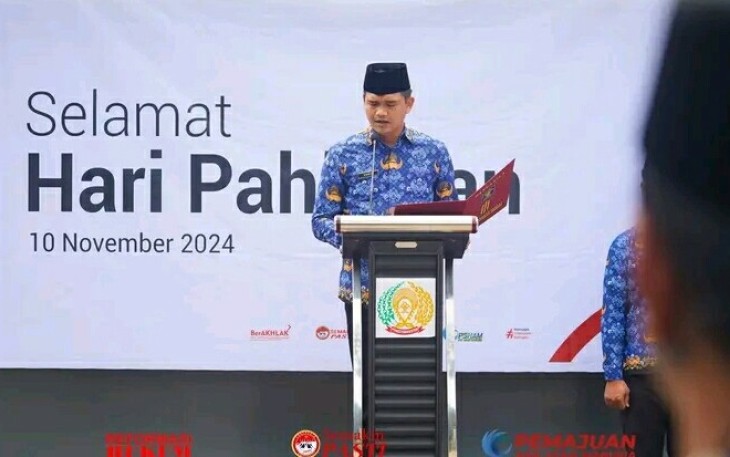 Karutan Pangkalan Brandan Pimpin Upacara Peringatan Hari Pahlawan Nasional 10 November 2024.