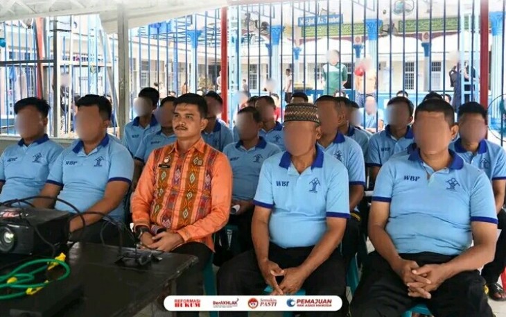 Karutan Pangkalan Brandan Erwin Siregar Ikuti Gladi Kegiatan Presiden Menyapa Warga Binaan.
