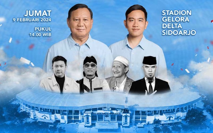 Pesta Rakyat Prabowo-Gibran di GOR Sidoarjo
