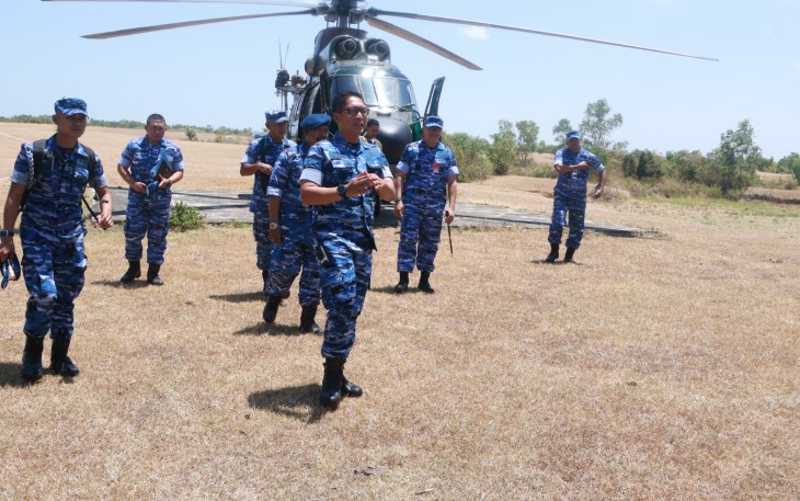 Danlanud Sultan Hasanuddin saat Melakukan Kunjungan Kerja di Kabupaten Takalar Sekaligus Tinjau Air Weapon Range TNI AU