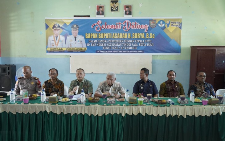 Bupati Asahan Bersilaturahmi Dengan Kepala UPTD SD Dan SMP Negeri Tinggi Raja Setia Janji Buntu Pane & BP Mandoge