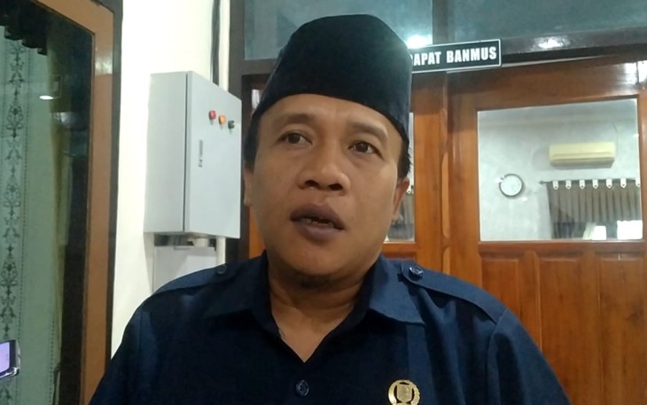 Ketua DPRD Kabupaten Trenggalek, Doding Rahmadi, saat dikonfirmasi setelah rapat paripurna pandangan umum fraksi - fraksi.