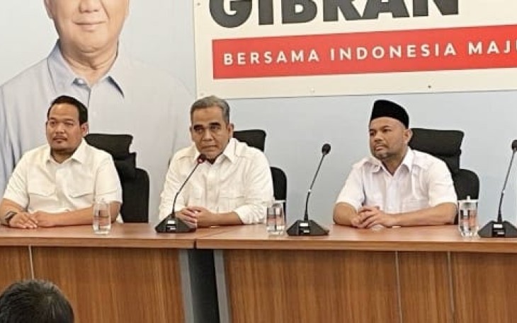 Sekretaris Jenderal Partai Gerindra Ahmad Muzani di Media Center TKN Prabowo-Gibran, Jakarta, Senin (5/2/24). 