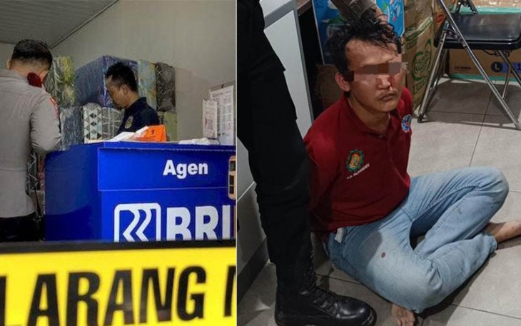Perampok Agen BRI Link Daerah Paoman Indramayu saat berhasi dibekuk 