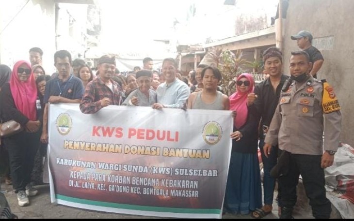 Karukunan Wargi Sunda Sulsbar Peduli Korban Kebakaran Jalan Laiya Kota Makassar