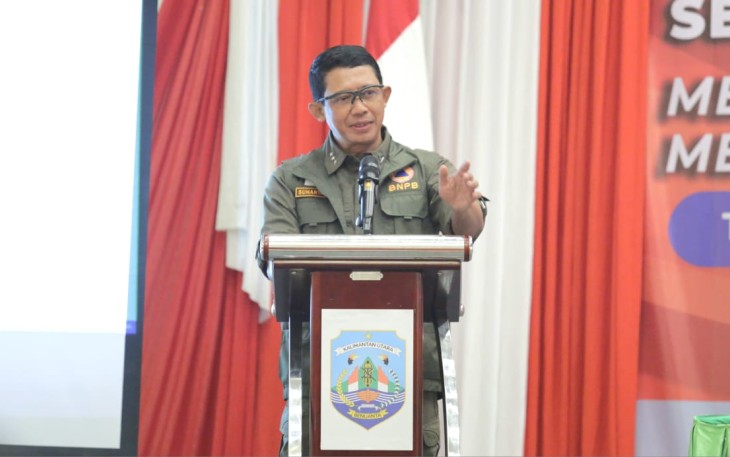 Kepala BNPB Letjen TNI Suharyanto di Kota Tarakan, Kalimantan Utara pada Rabu (7/2). 