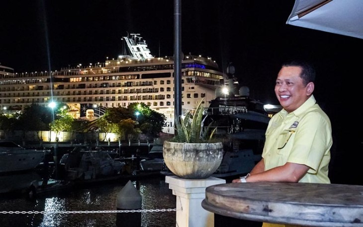 Bamsoet saat mengunjungi Blackstone Yacht Beach Club di Bali, Selasa (2/1/24).