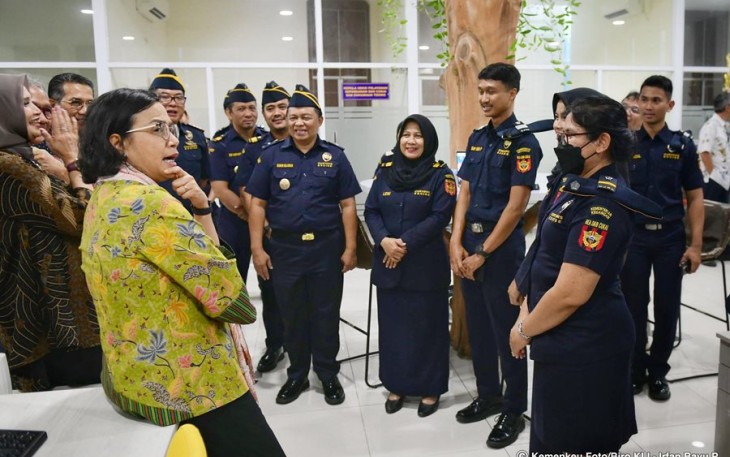 Menkeu Sri Mulyani Indrawati saat berada di wilayah Subang, Cirebon, Indramayu, Majalengka, dan Kuningan (Suciayu Majakuning).