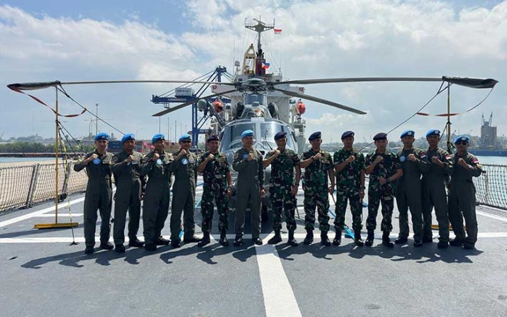 Komandan Wing Udara 1 saat Kunjungi Crew Helikopter Satgas MTF Konga XXVIII-N UNIFIL 