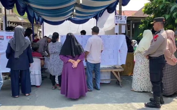 Masyarakat mengapresiasi kinerja Polda Sumut dan jajaran dalam mengamankan jalannya pesta demokrasi Pemilu 2024 di Kota Medan, Sumatera Utara