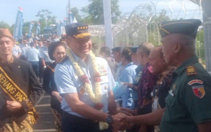 Danramil Pringkuku saat Hadiri Peresmian Satuan Radar 221 Unit Pacitan