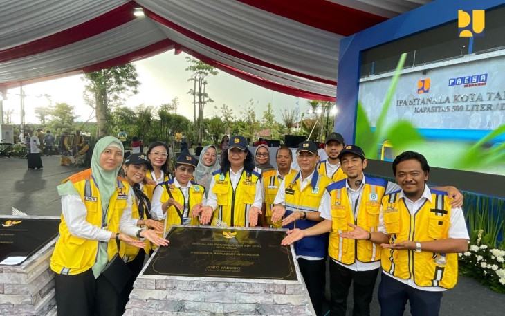 Peresmian IPA Sitanala ini juga dilakukan pada momen yang sama dengan peresmian Bendungan Karian, Senin (8/1/2024)