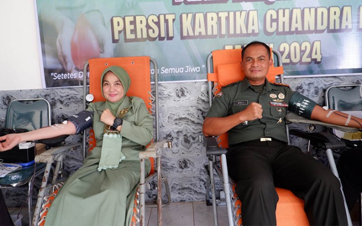 Kodim 0801/Pacitan Selenggarakan Bakti Sosial Donor Darah