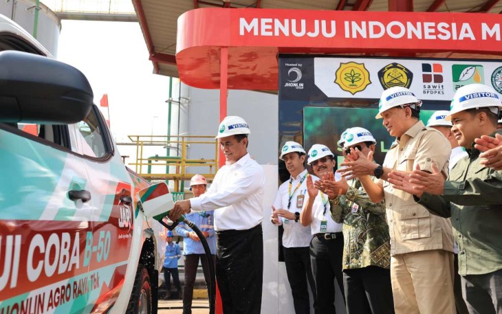 Mentan RI Andi Amran Sulaiman soft launching B50 di Batulicin, Kabupaten Tanah Bumbu, Kalsel