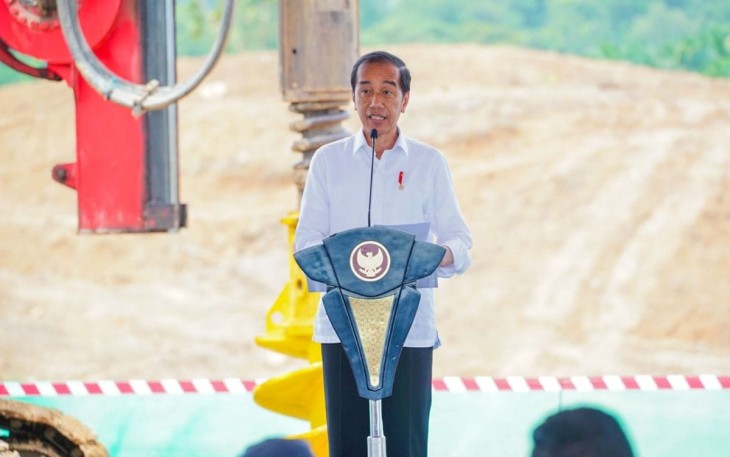 Presiden Jokowi pada acara Groundbreaking Pembangunan Masjid Negara di IKN