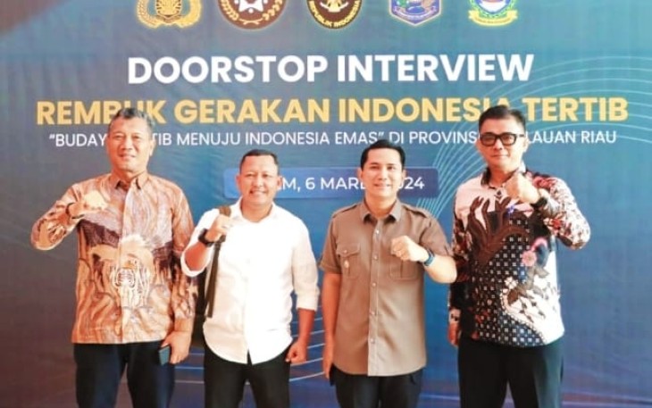 Wakil Bupati Bintan Ahdi Muqsith usai dirinya mengikuti Rembuk Gerakan Indonesia Tertib (GIT), Rabu (06/03) di Ballroom Marriot Hotel Harbour Bay Kota Batam yang diselenggarakan Kementerian Koordinator Bidang Politik, Hukum dan Keamanan RI.