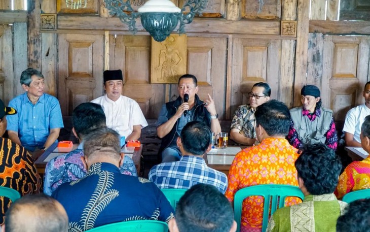 Bamsoet dalam kunjungan hari ke-20 di Dapil-7 Jawa Tengah saat mengikuti Ngobrol Perkara Iman (NGOPI) Lintas Agama di Banjarnegara, Selasa (6/2/24).
