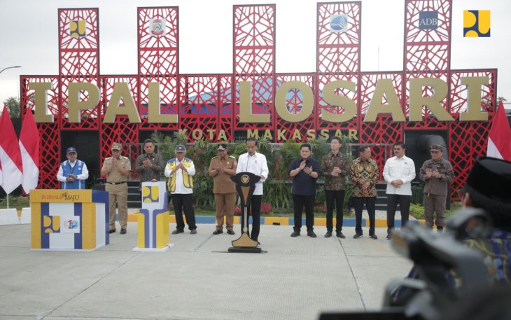 Presiden Jokowi Resmikan SPAL Domestik Terpusat Losari di Makassar