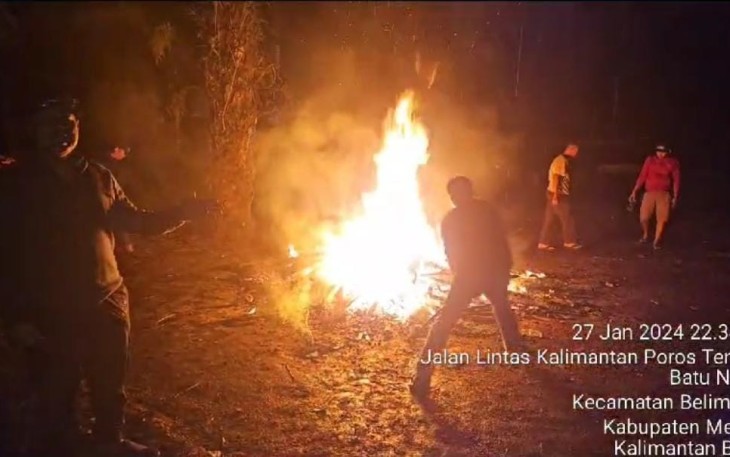 TKP arena sabung ayam ditindakan tegas, Sabtu (27/01/2024) malam.