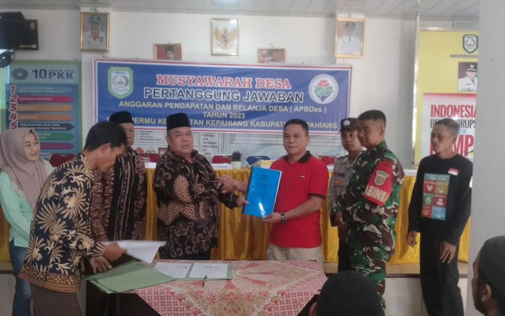 Musyawarah Desa Serah Terima program Desa (MDPJ),pada hari Jumat (12/12/2024) di Gedung serba guna desa Permu.