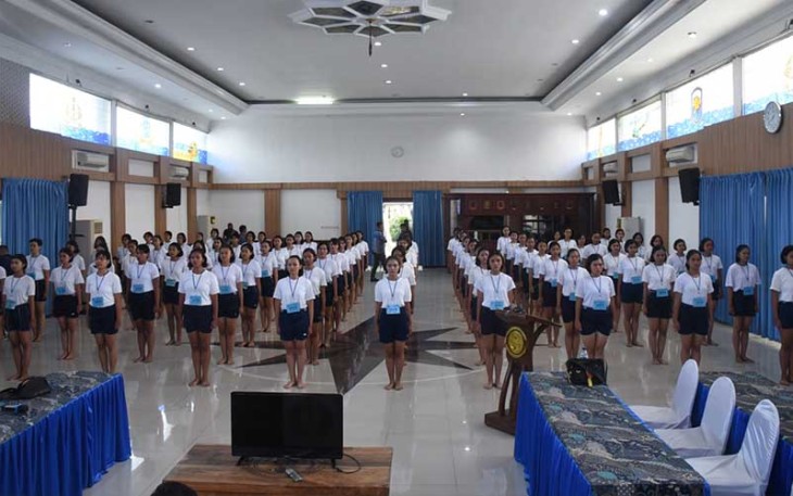 Gladi Pantukhirda di Gedung Serbaguna Mako Lantamal V, Perak Surabaya, Minggu (11/02/2024).