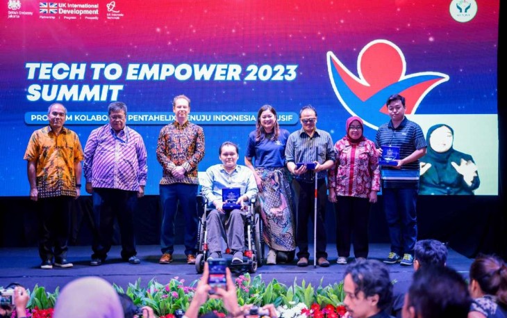 Staf Ahli Menteri Koperasi dan UKM Bidang Produktivitas dan Daya Saing, Herbert Siagian, dalam acara puncak Tech to Empower Summit di Taman Ismail Marzuki, Jakarta, Kamis (18/1)